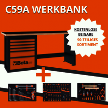C59A Werkbank in mit 90-teiligem Beta Worker Sortiment als kostenlose Beigabe